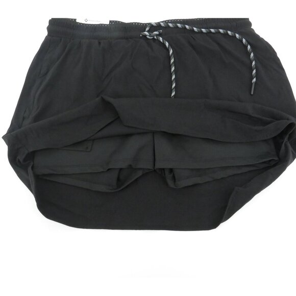 Members Mark Woven Trek Skort M Black 2-Way Stretch Elastic Waist Drawstring NWT - Picture 5 of 5